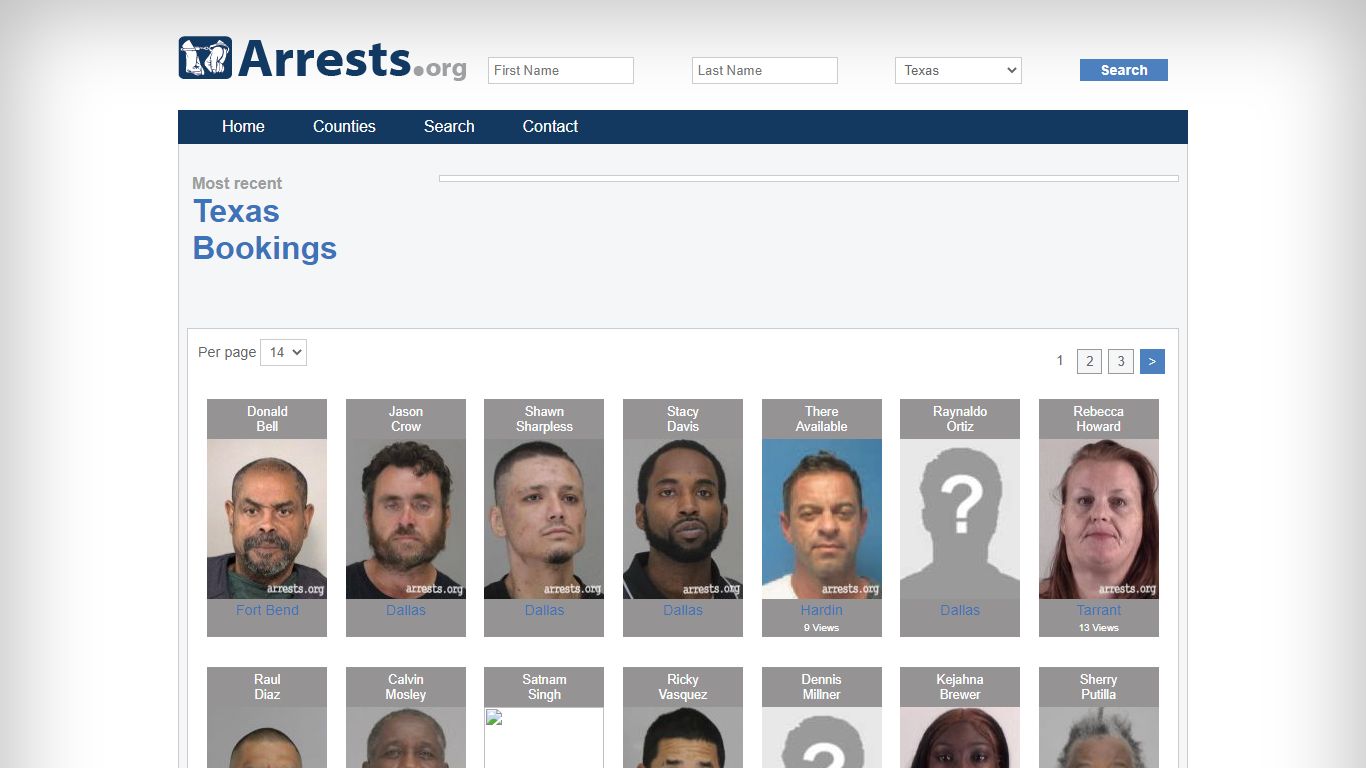 Texas Arrests and Inmate Search